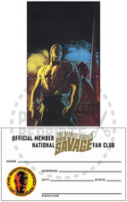 DOC SAVAGE MEMBERSHIP & ART CARD - WORLD'S FAIR GOBLIN - JAMES BAMA picture