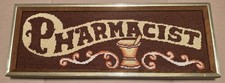  Vintage Antique Pharmacy RX Drugstore Sign Needlepoint picture