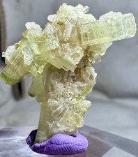 56Ct Extremly Outstanding Natural Green Tourmaline Crystal bunch@AFG picture
