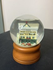 Vintage Wooden Base L.L.Bean Water Snow Globe Main Hunting Shoe Freeport Maine picture