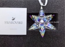 New 100% Auth SWAROVSKI Crystal Aurora Borealis Shimmer M Star Ornament 5545450 picture