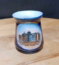 Early 1900's Court House Toledo Ohio Souvenir Germany Toothpick Holder picture