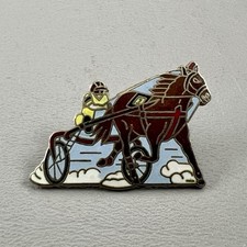 Vintage Horse Harness Racing Lapel Hat Pin MAFCO 1.5
