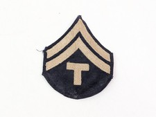 US Army Technician 5th Grade Rank Patch Green Black WWII T/5 Vintage Original  picture