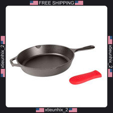 Lodge Cast Iron Skillet 10.25 Inch Pre-Seasoned with Hot Handle Holder picture