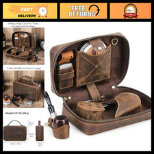 Handmade Tobacco Pipe Pouch with Stand - Durable Pipe Case for Smokers picture