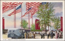 Twelfth St Entrance,Chicago 1934 International Exposition-Postcard B92 picture