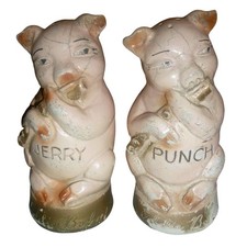 Vintage Eddie Bohns Pig N Whistle Denver CO Salt & Pepper Shakers Jerry Punch picture