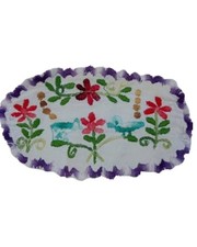Vintage Palestinian Hand Embroidered Textile Fragment Folk Art Handmade Family E picture