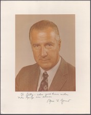 SPIRO T. AGNEW - INSCRIBED PHOTOGRAPH MOUNT SIGNED picture