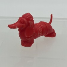 Vintage Plastic Figure Red Dog Dachshund Opens For Small Storage 2.5” picture