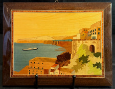 VTG 😍 Gargiulo & Jannuzzi Sorrento Italy Wood Inlay Wall Art Plaque 8 5/8