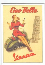 Postcard Ciao Bella Vespa Pisa Italy picture