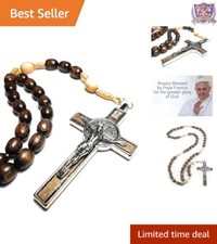 Authentic Italian Rosary Necklace Blessed by Pope - 21.5
