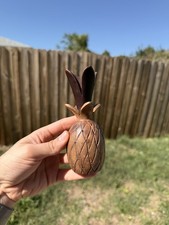 Vintage Hand Carved Wooden Pineapple Figure picture