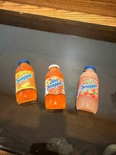 Vintage Snapple Bottle Refrigerator Magnets Set of 3 picture