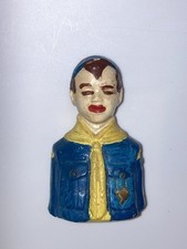 Vintage 1950's Chalkware Boy Scout Figurine - BSA Chalkware Bust picture