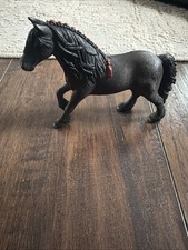 Schleich Friesian Mare Horse Figure - Black with Red Ribbon picture