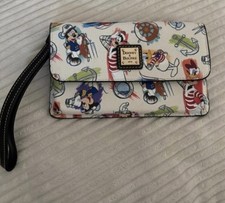 NWOT Disney Cruise Line DCL Dooney & Bourke Ink Paint  Mickey Friends Wristlet picture