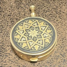 Authentic vintage mid-century Toledo Damascene portable pocket ashtray picture