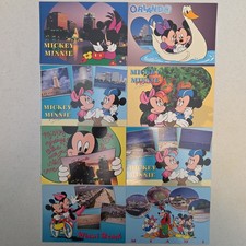 8 VTG Large Disney Postcards Mickey Minnie Donald Daisy Goofy Florida Miami picture