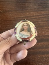 Antique Queen Louise Of Prussia Portrait Porcelain Patch Box picture