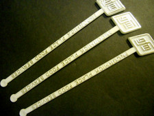 Lot of 3 VTG MCM GFM McCormick Place Cocktail Barware Pick Swizzle Stir Sticks picture
