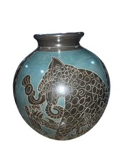 Nicaragua San Juan De Orient Pottery Vase Signed By Roger Calero picture