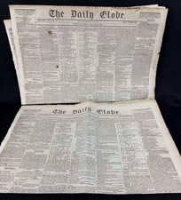 Antique 1844 The Daily Globe Newspapers Washington DC Pair May & July Politics picture