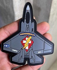 Lockheed Martin® F-35C, VMFA-251 Thunderbolts, 3.5 in PVC Patch with Hook and picture