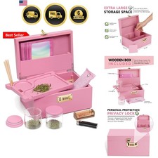 Large Bamboo Box with Combination Lock Decorative box for Home Great Gift Cho... picture