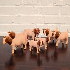 VINTAGE Schleich Retired Boer Goat MEGA LOT of 7 - ALL with ORIGINAL TAGS 2001 picture