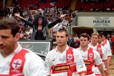 Singer Diana Ross opens the Rugby League World Cup championship as- Old Photo picture