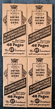 Lot of (4) Vintage Ward's Motor Automobile Record Book 48 Pages New Sealed picture