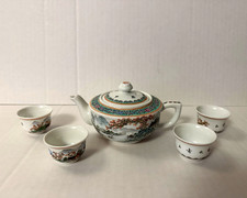 Vintage Chinese Porcelain 5-Piece Miniature Gongfu Tea Set - Ming Shen Zhen Cang picture