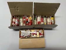Vintage 1976 1980 Fitz & Floyd Christmas Țree Ornaments 3 Sets Original Package picture