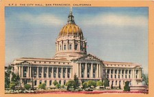 Postcard CA: City Hall, San Francisco, California Linen picture