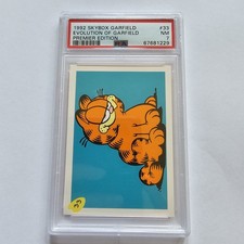 1992 Skybox Garfield Premier Edition #33 PSA 7 Mint Vtg Card Evolution Of Vtg  picture