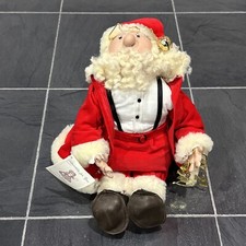 Family Heritage Dolls By Robin Fleming Santa Claus Christmas Vintage Carved Wood picture
