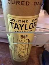 Colonel E.H. Taylor  Cured Oak Empty Bottle & Tube Rare - Excellent Condition  picture