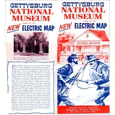 1970s Gettysburg National Museum Home of the Electric Map Brochure H5-4 picture