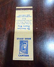 vintage Stage Door Canteen New York City collectible advertising matchbook cover picture