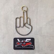 Key Chain - Middle Finger - Rear View Mirror Hanger - Metal - Steel picture