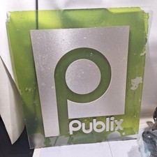 Publix Grocery Store Collectible Advertising billboard Sign plastic green 22x20