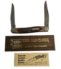 Vintage 1980's Schrade Old Timer 77OT Improved Muskrat Pocket Knife New In Box picture