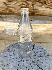 Vintage Coca Cola Clear Glass Contour Bottle Hobble Skirt Embossed Script Letter picture