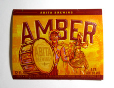 Vintage Abita Brewing AMBER Beer Label Abita Springs Louisiana 12oz Collectible picture