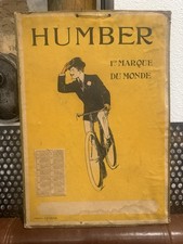 Antique 1911 Humber Bicycle Advertising Calendar Sign French Cycles   picture