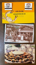 Joe’s Stone Crab Restaurant Miami Beach Matchbooks/Postcards/Shipping Menu picture