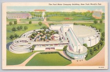 Vintage 1939 Ford Motor Company Building New York World's Fair Postcard picture